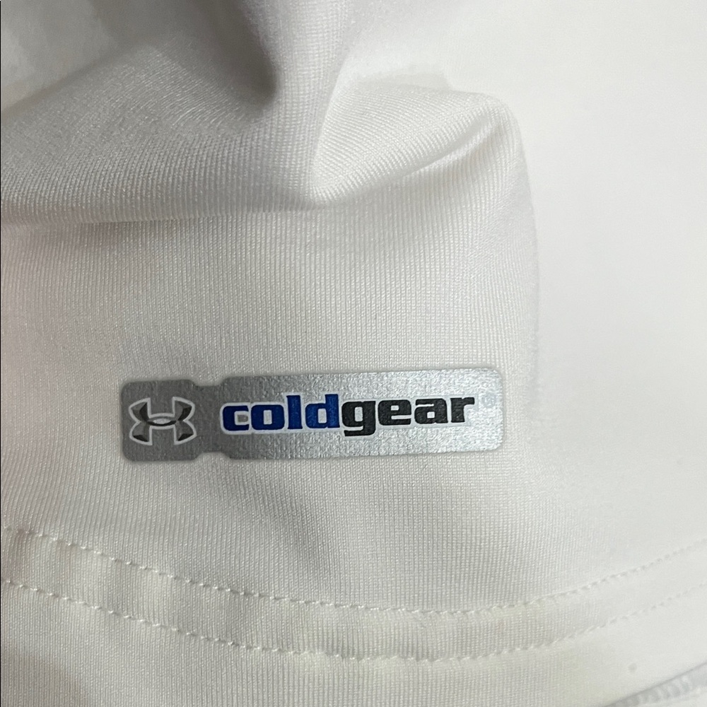 Under Armour Men's White Long Sleeve Performance Tee Coldgear Fitted - Picture 3 of 9